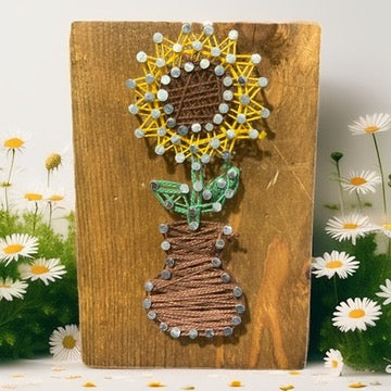 Obraz String Art - Słonecznik